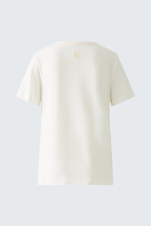 oui placement print tshirt in cream (back)