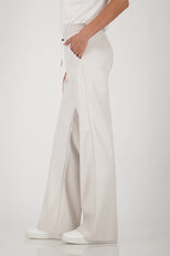 Monari Faux Leather Trousers in off white