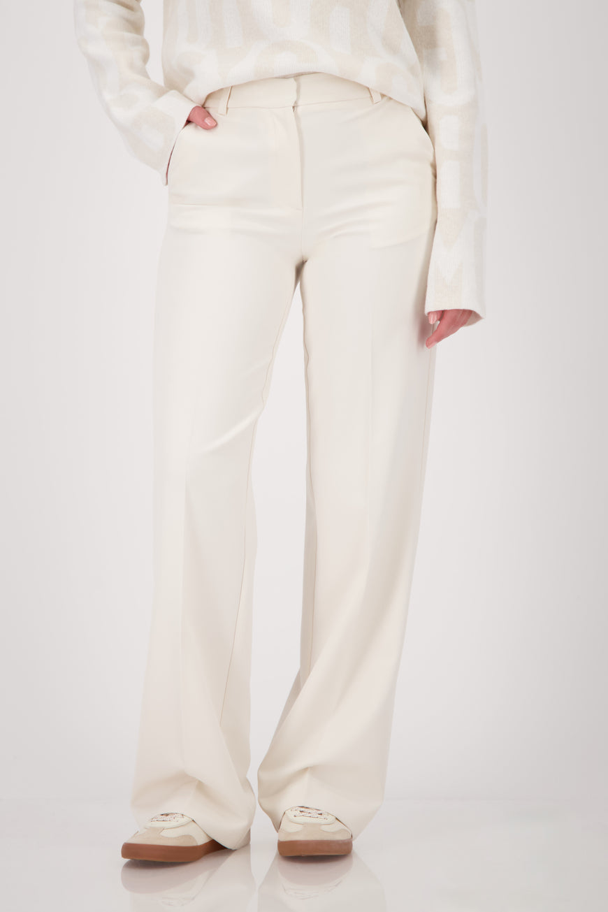 Monari straight leg suit trousers in cream