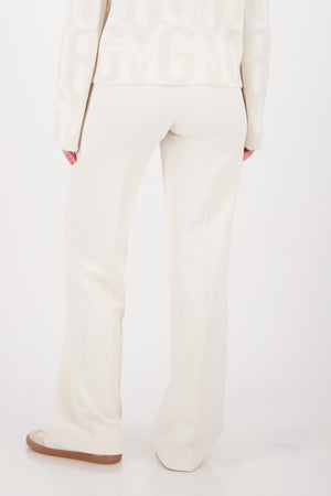Monari straight leg suit trousers in cream