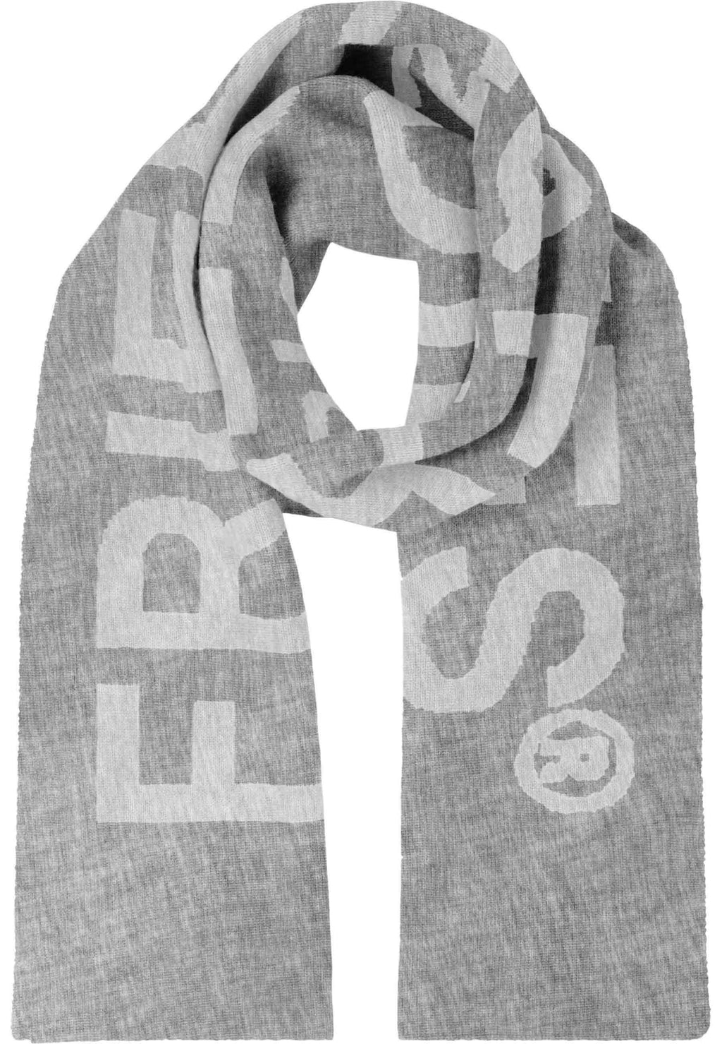 frieda & freddies logo scarf in grey