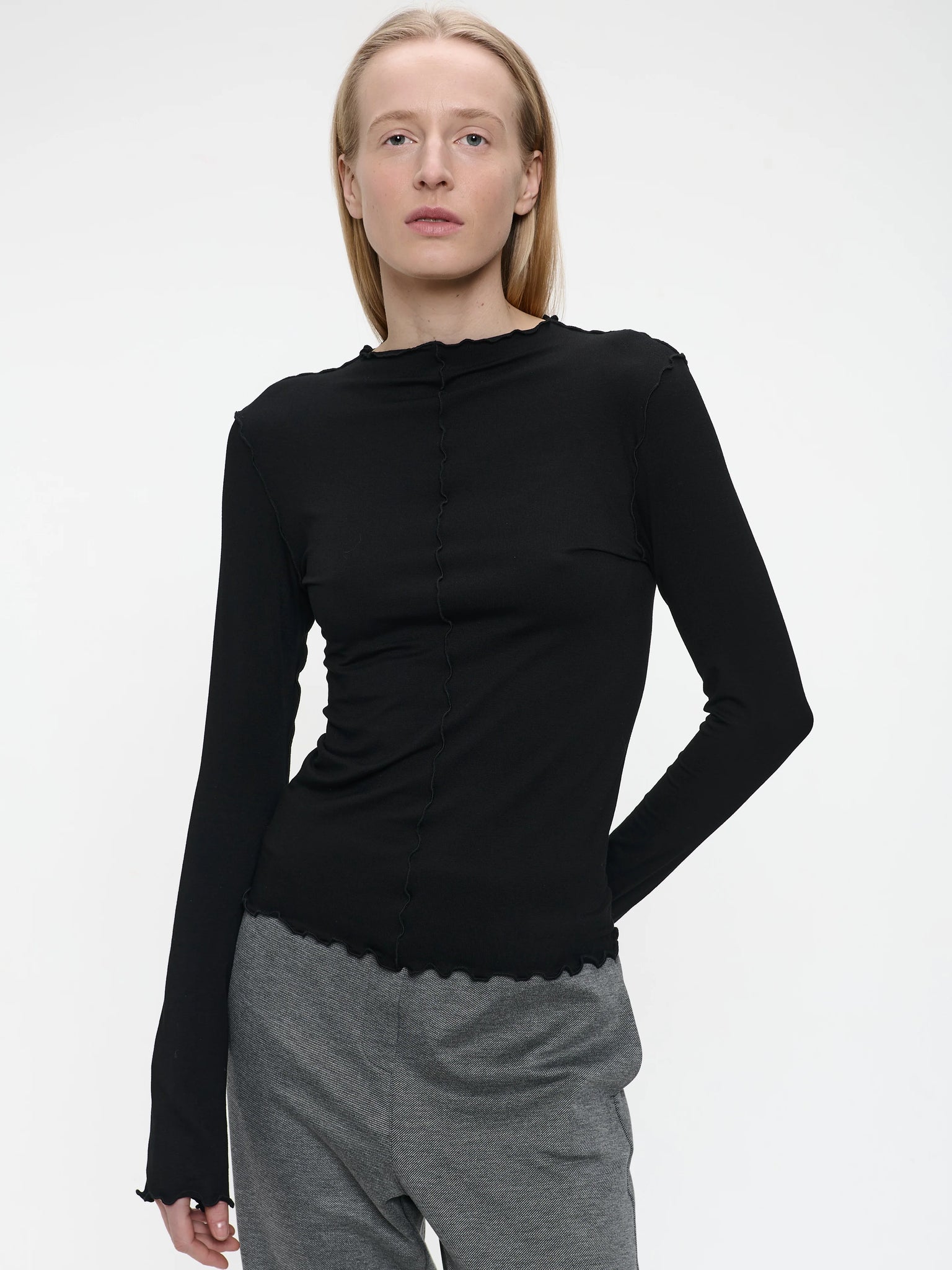 jane lushka janette top in black