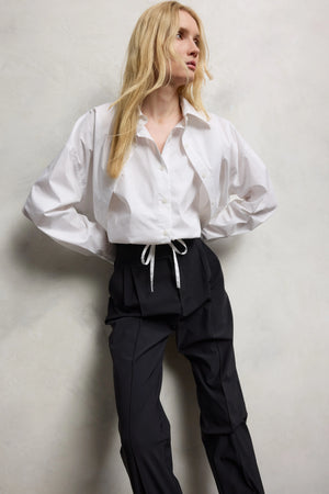 jane lushka look cotton poplin blouse in white (front)