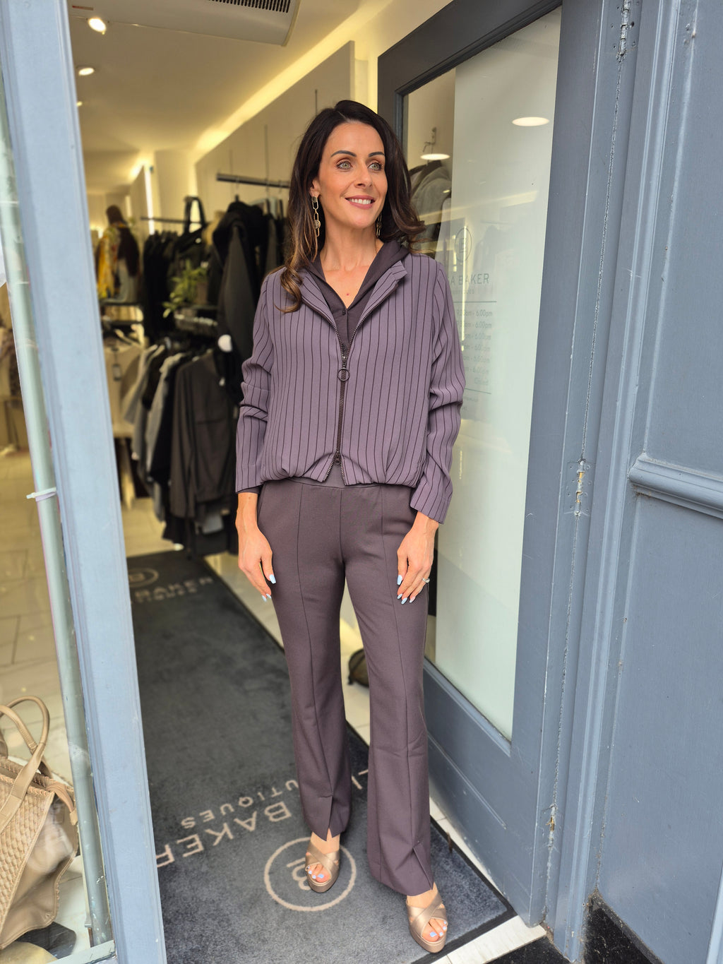 ania schierholt tailored trousers in mauve