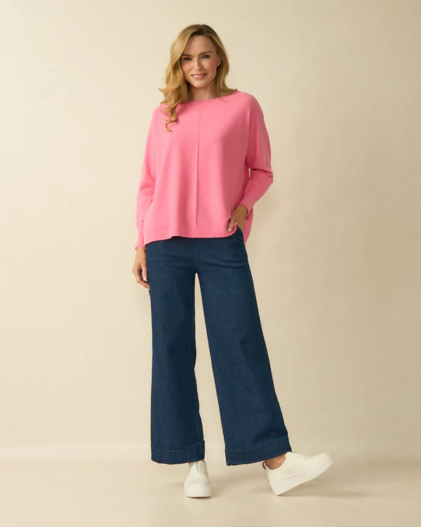 deck centre seam knit in pink