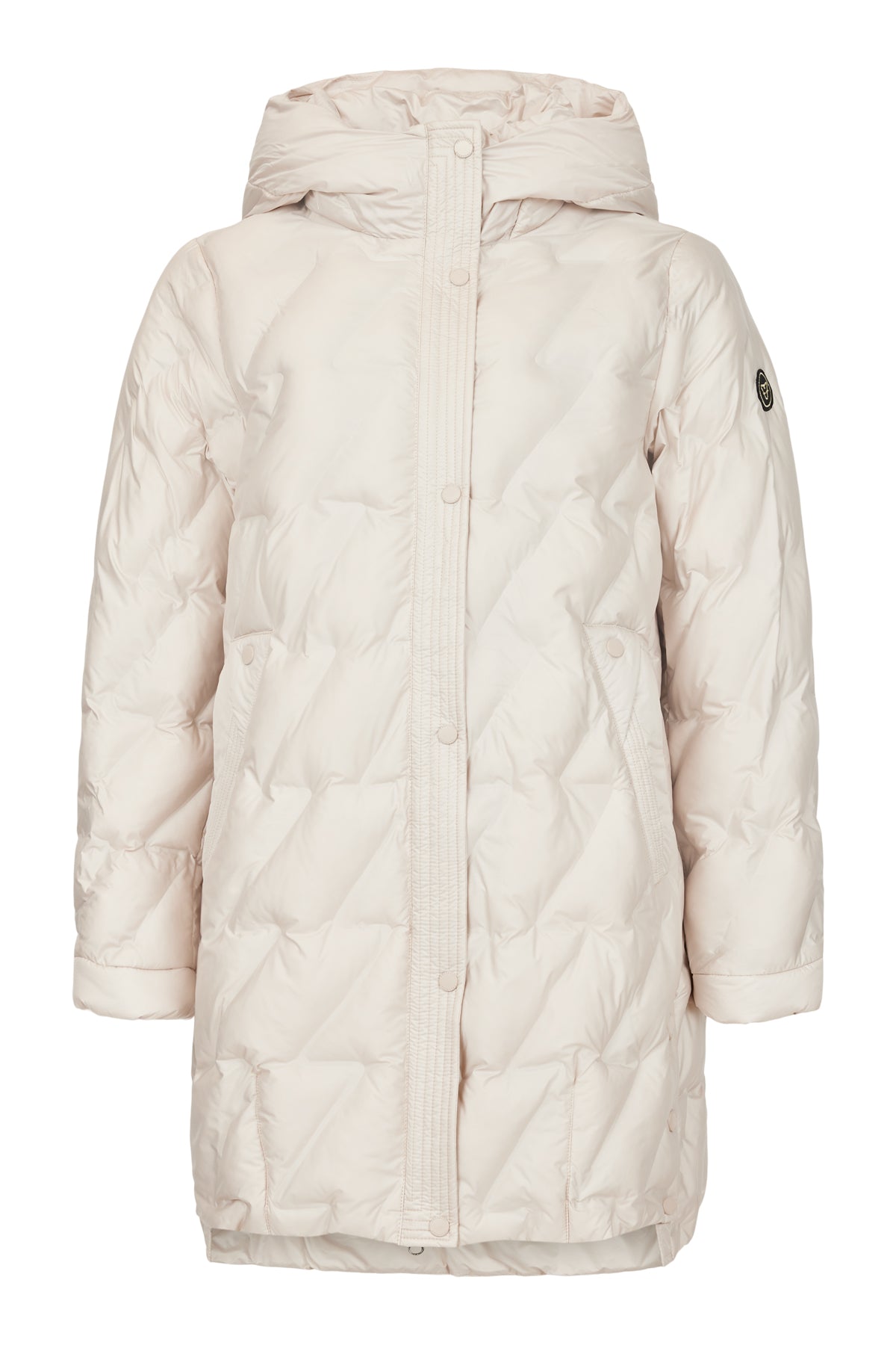 frandsen puffa coat in cream