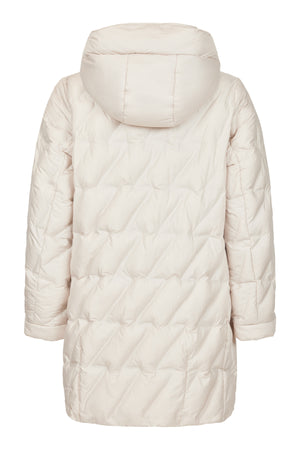 frandsen puffa coat in cream