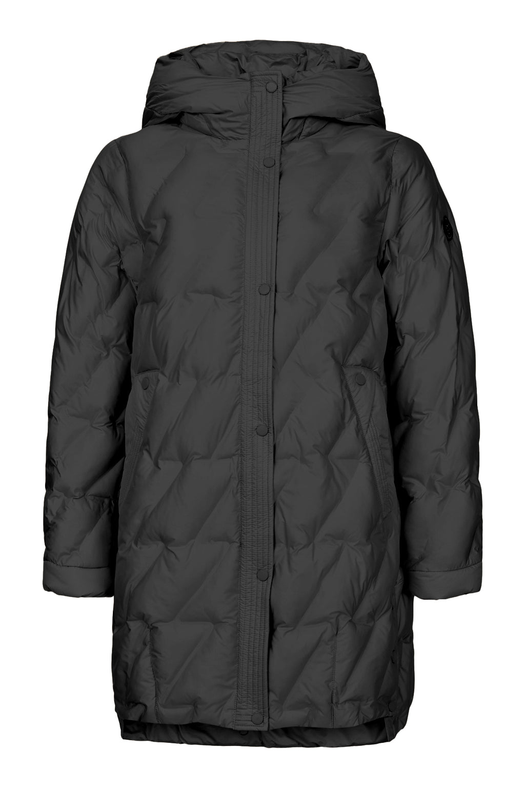 frandsen puffa coat in black