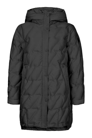 frandsen puffa coat in black