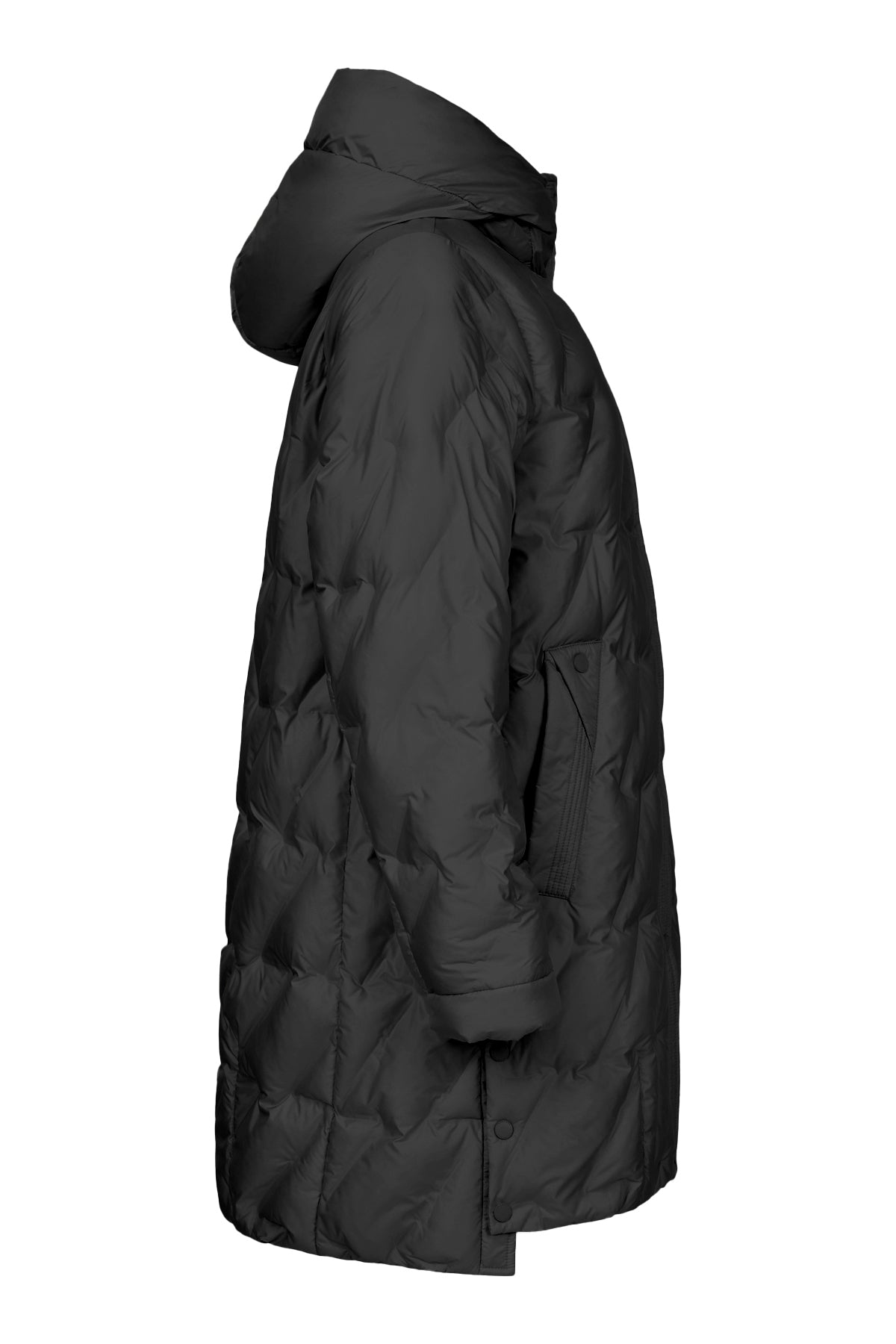 frandsen puffa coat in black