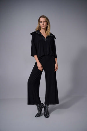 joseph ribkoff culotte jumpsuit in black