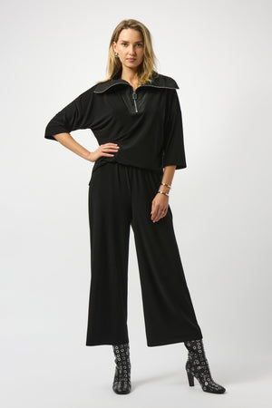 joseph ribkoff culotte jumpsuit in black