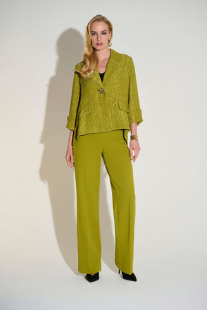 joseph ribkoff textured jacquard jacket in olive green
