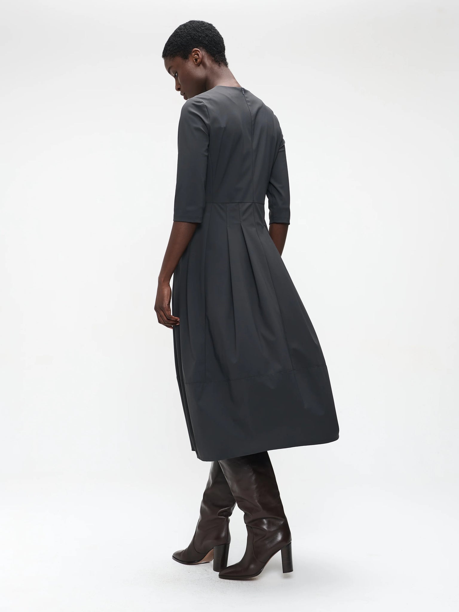 jane lushka heide technical jersey dress in grey
