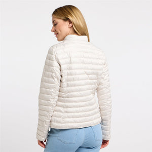 Barbara Lebek Reversible Printed Quilted Coat in beige