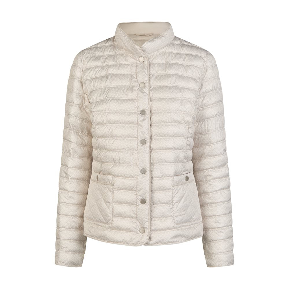 Barbara Lebek Reversible Printed Quilted Coat in beige