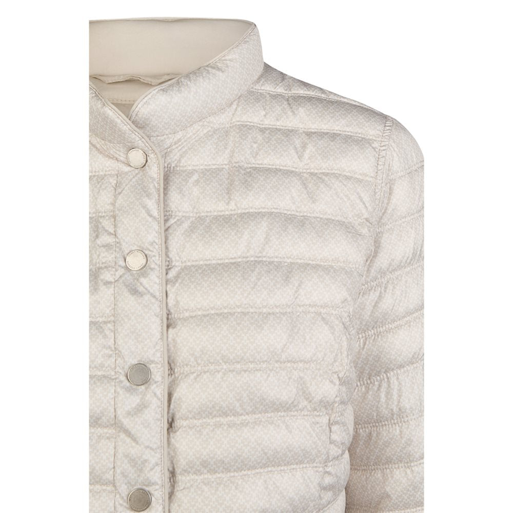Barbara Lebek Reversible Printed Quilted Coat in beige