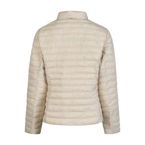 Barbara Lebek Reversible Printed Quilted Coat in beige