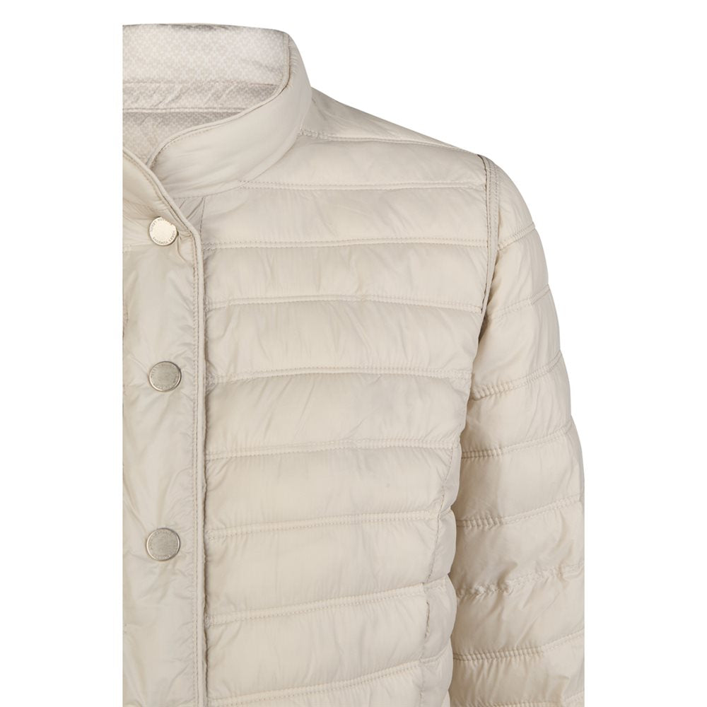 Barbara Lebek Reversible Printed Quilted Coat in beige