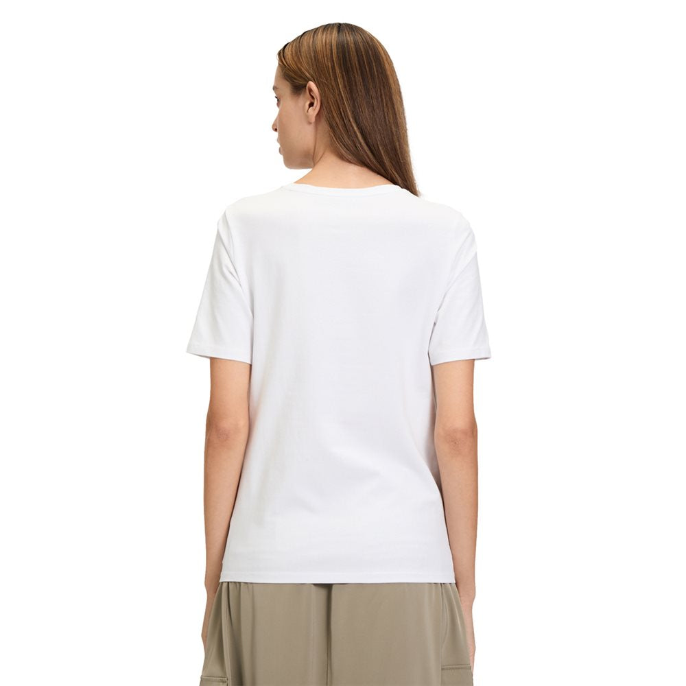 Betty Barclay Graphic Tee With Logo And Mixed Print in white