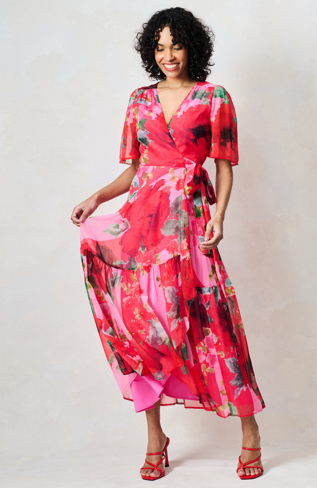 chinese dress ladies Rossana Linen Maxi Dress Chocolate – VRG GRL main image 0