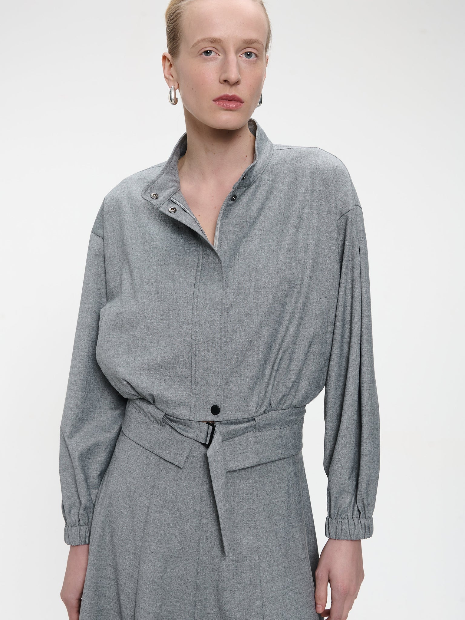 jane lushka ian viscose jacket in light grey