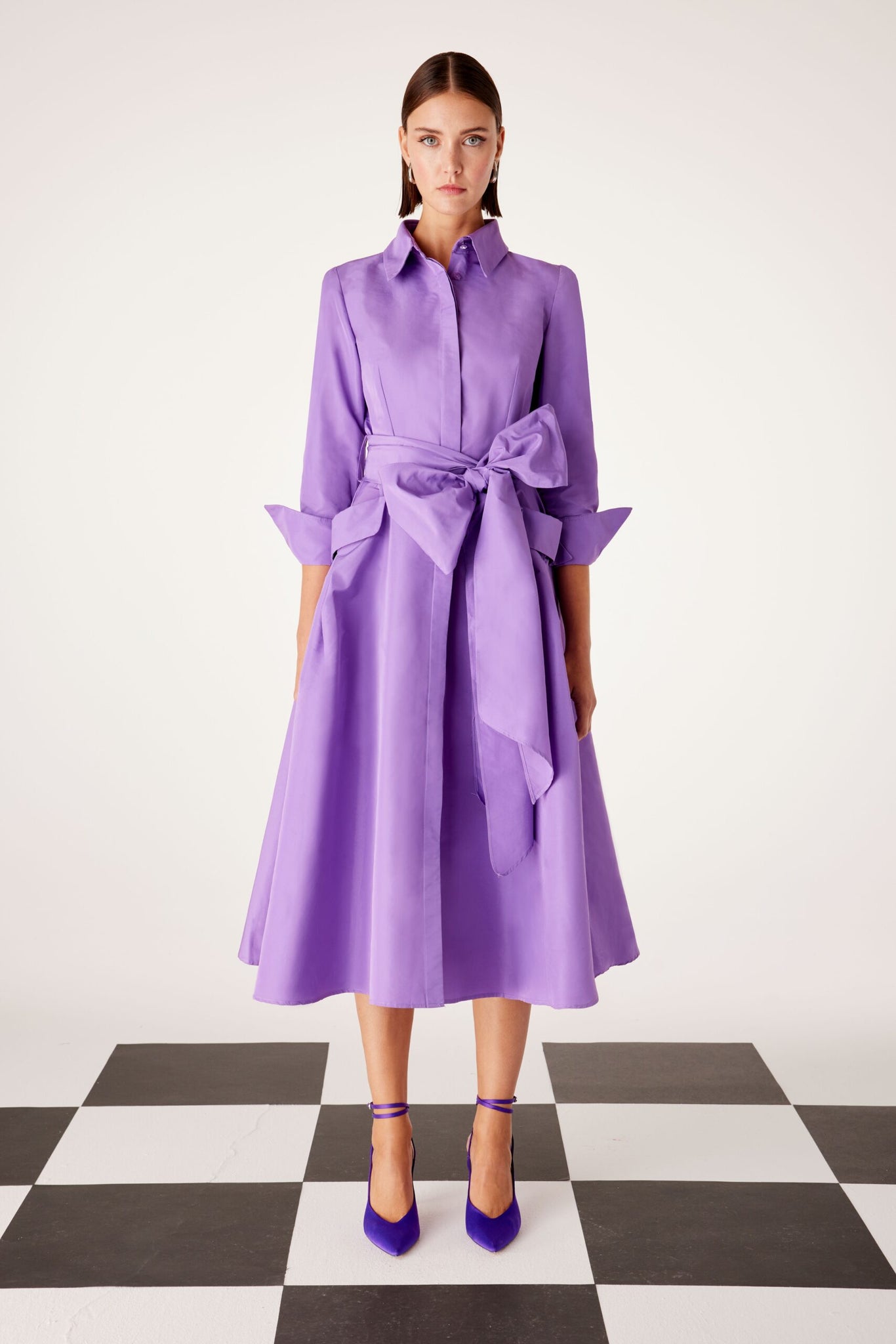 carla ruiz shirt dress in lilac