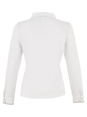 dolcezza arist print 'bookworm' shirt in white
