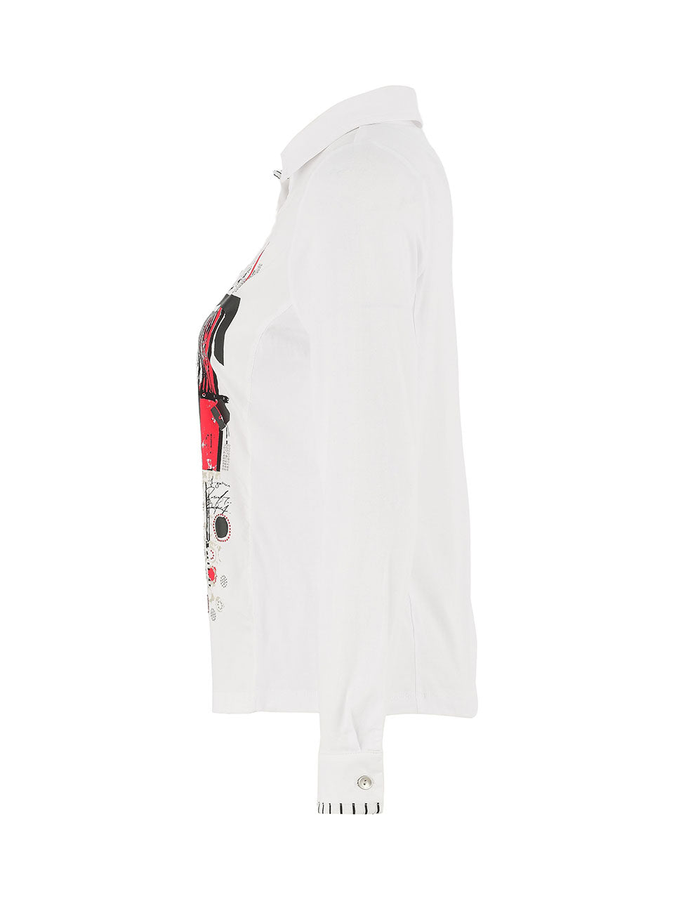 dolcezza arist print 'bookworm' shirt in white