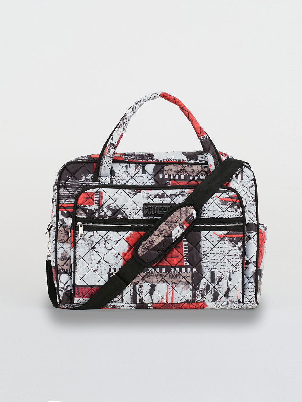 dolcezza artist print 'bookworm' weekend bag in red