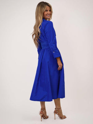 kate & pippa penelope taffeta dress in blue