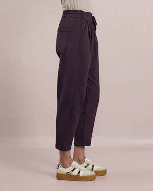 DECK BARREL SHAPE JOGGERS IN MULBERRY