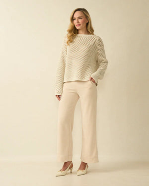 deck waffle knit in beige