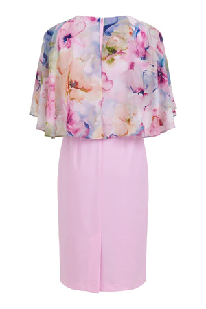 Tara floral chiffon dress (pink)