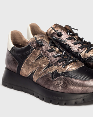 wonders odisei metallic sneakers in black