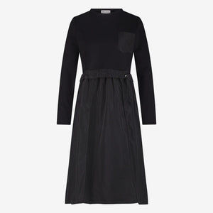 Jane Lushka Ester mix cotton taffeta dress in black