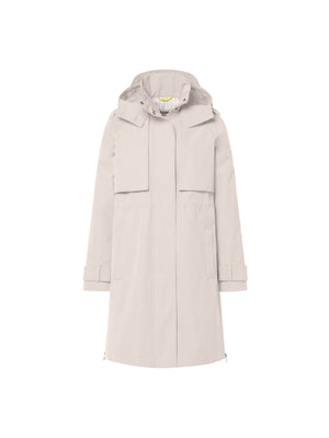 Beaumont Tami raincoat with detatchable hood and interior toggles to cinch in the waist