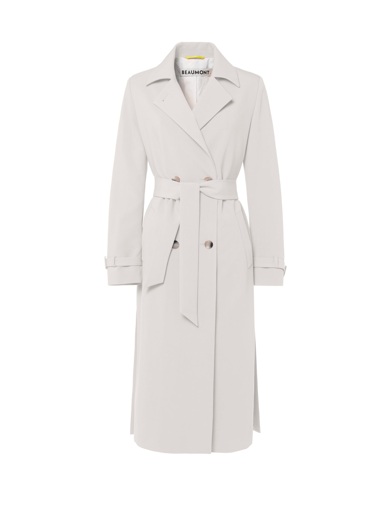 Beaumont Dia tailored double breasted trench coat with side splits