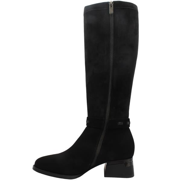 Loretta Vitale suede knee high boot in black
