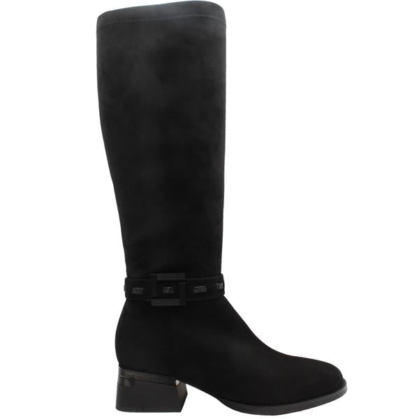 Loretta Vitale suede knee high boot in black