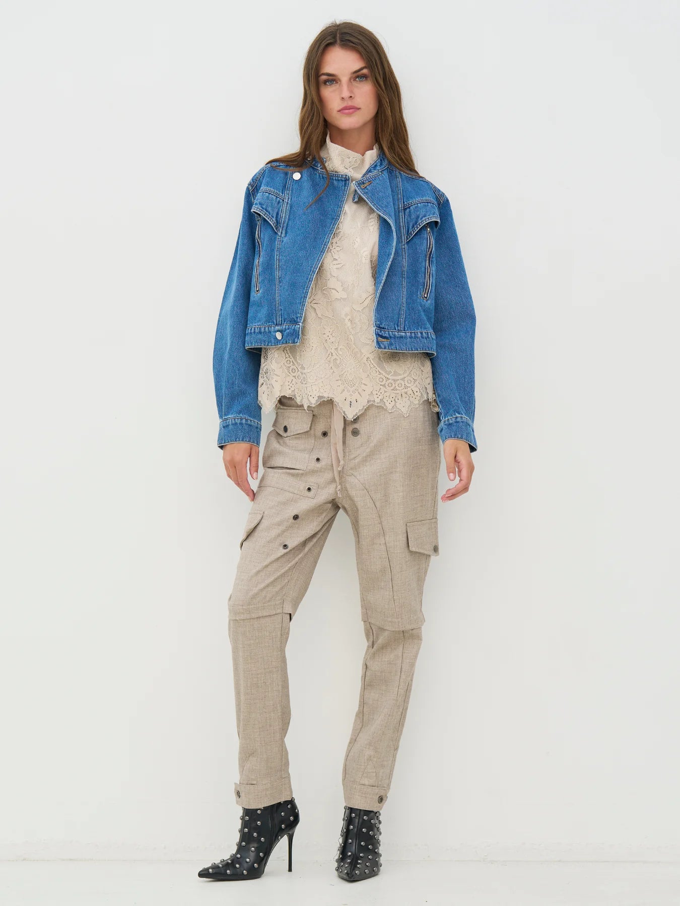 nu denmark callie denim jacket in jeans blue – Lisa Baker Boutiques