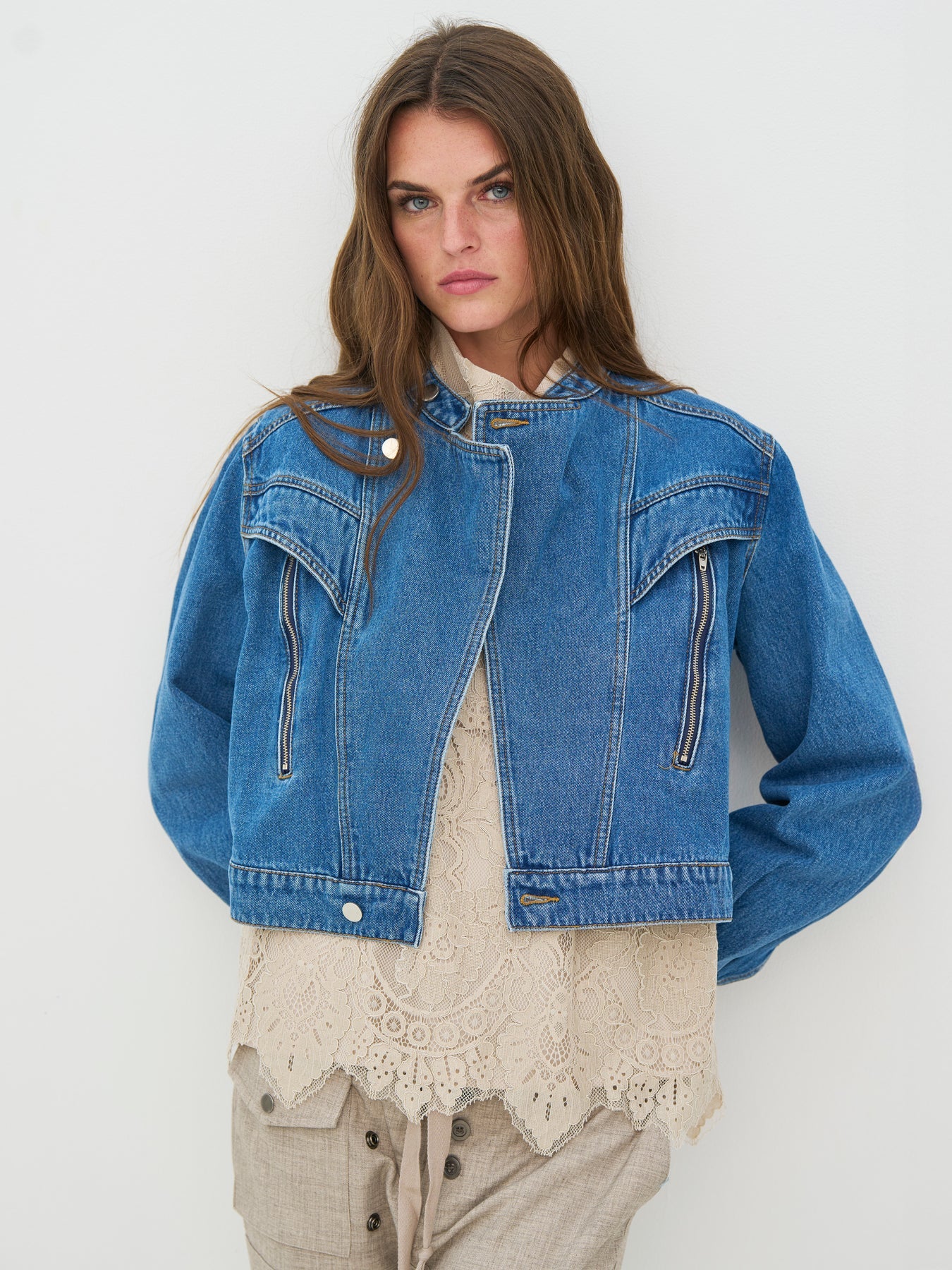 nu denmark callie denim jacket in jeans blue – Lisa Baker Boutiques