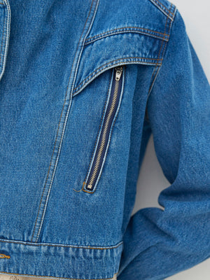 nu denmark callie denim jacket in jeans blue – Lisa Baker Boutiques