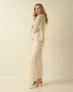 deck waffle knit in beige