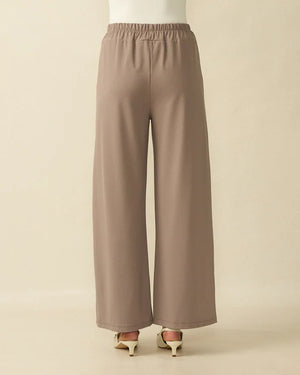 deck wide leg trousers in taupe