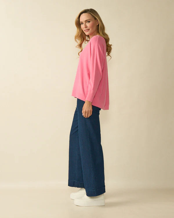 deck centre seam knit in pink