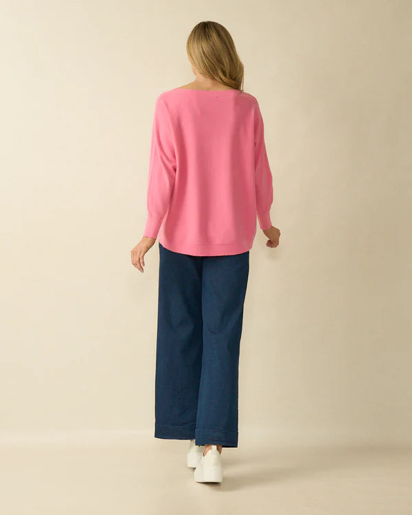 deck centre seam knit in pink