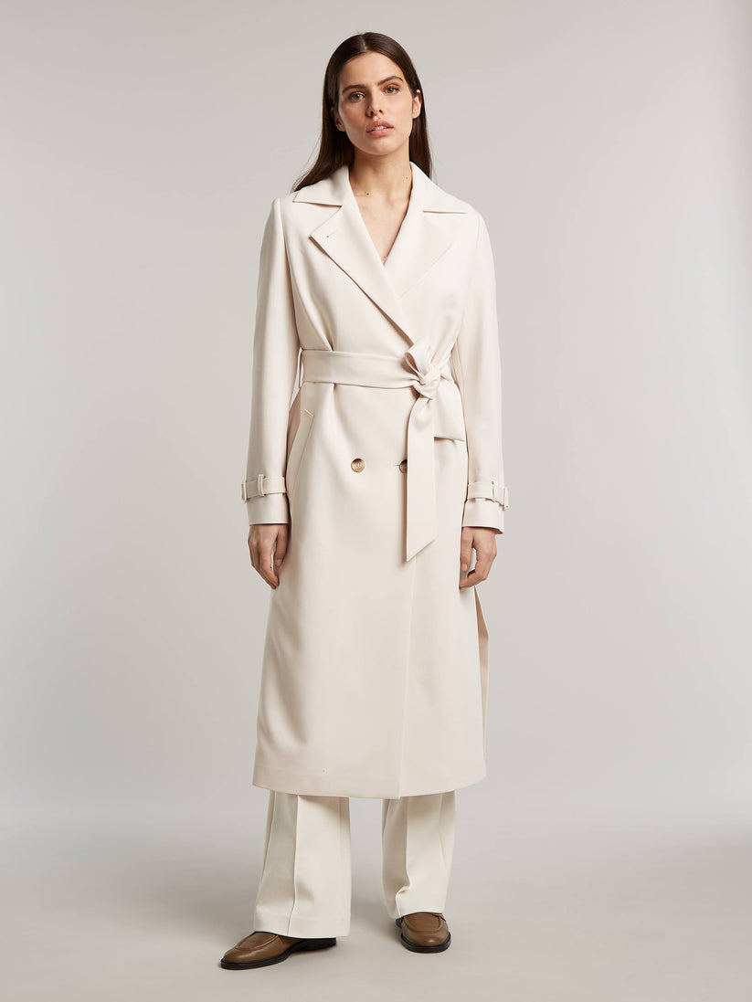 <p>Beaumont Dia tailored double breasted trench coat with side splits.</p>
