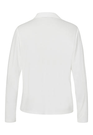 Long sleeve poloshirt (white&black)