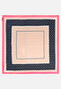 betty barclay printed scarf in pink, tan & navy